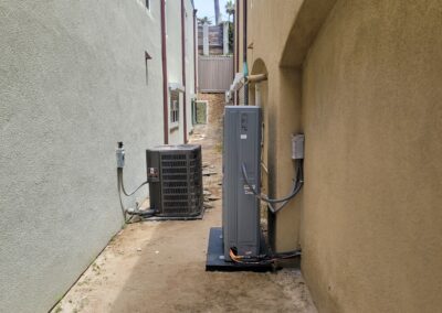 Commercial AC outdoor unit setup